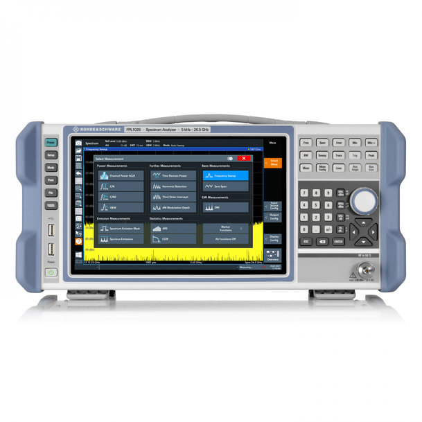 Novos modelos básicos para o R&S FPL1000 portátil levam recursos de análise de espectro e sinais até 26,5 GHz. Com as funcionalidades de instrumentos de bancada, praticidade de um instrumento portátil e recursos intuitivos, as medições de alto desempenho 